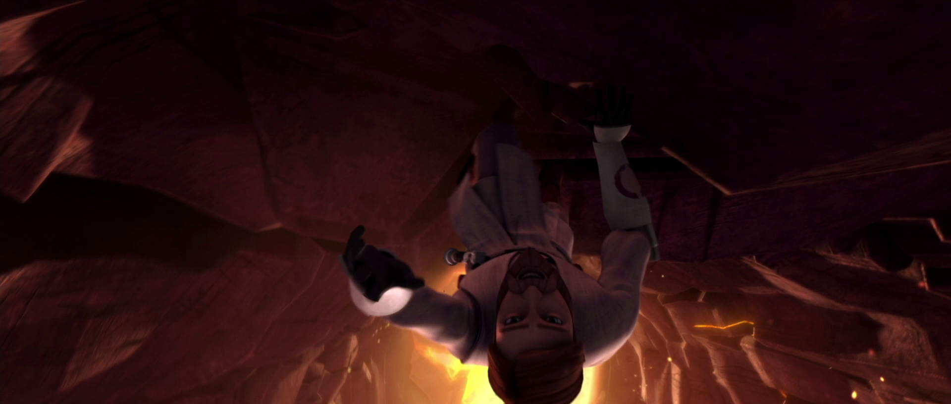 Kenobi climbing out of the Well of the Dark Side