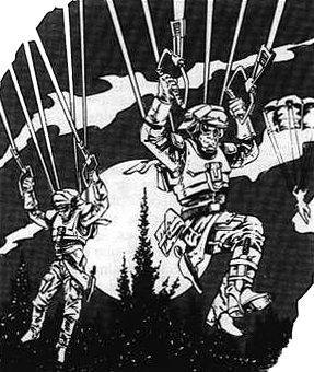 Pathfinders inserting via parachute