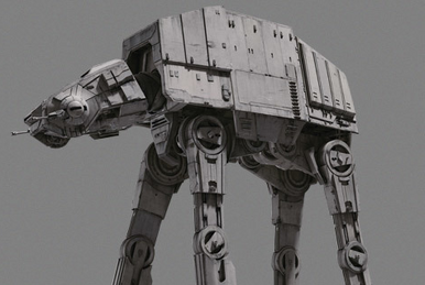 The 'Gorilla' Walker (AT-M6) alongside a 'Chicken' Walker (AT-ST).