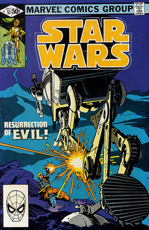 Cover of Star Wars (1977) 51, Michelinie's first Star Wars issue