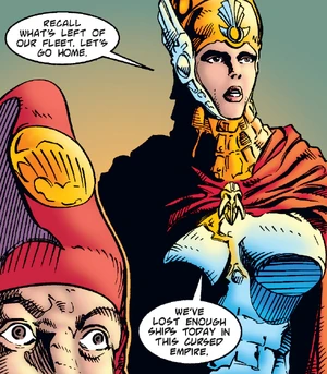 Empress Teta personally commanded her fleet within the Sith Empire, defeating the Dark Lord Naga Sadow.
