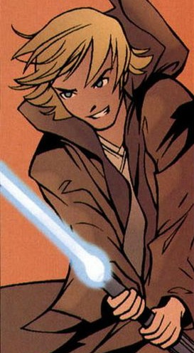 Ben Skywalker with the lightsaber