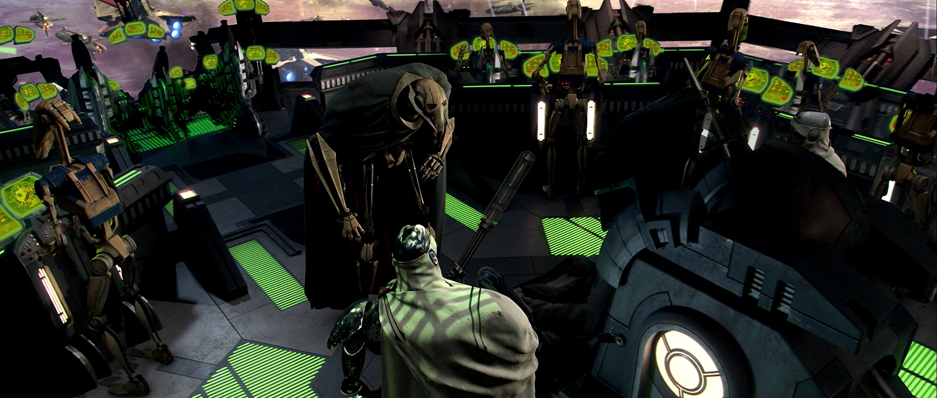 Grievous on the bridge of his command ship.