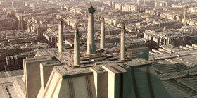 Jedi Temple spires ROTS