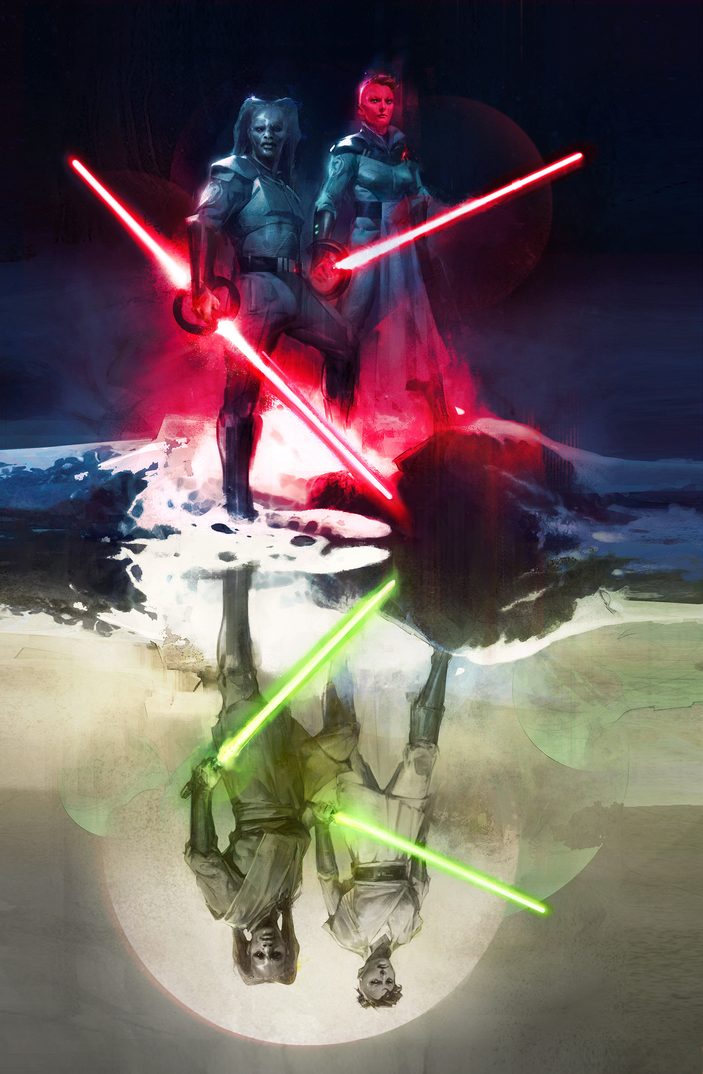 Tualon Yaluna and Iskat Akaris, the "Thirteenth Sister," were twisted by the dark side after their experiences in the Clone Wars.