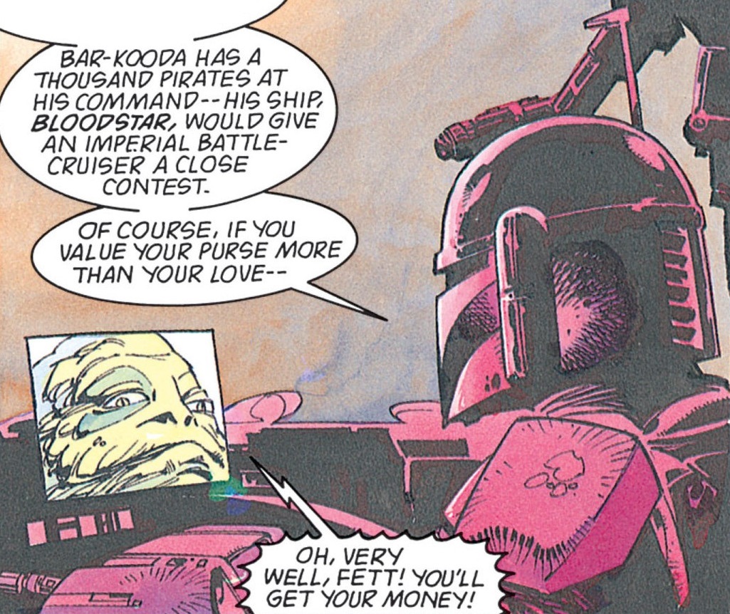 Gorga Desilijic Aarrpo contacted Boba Fett and hired him to kill Bar-Kooda.