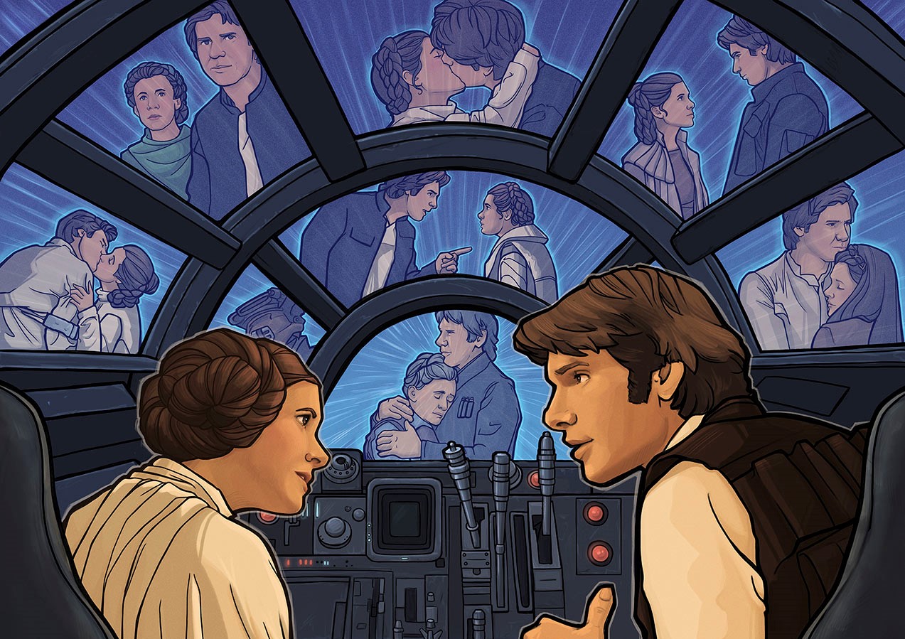 Han Solo and Leia Organa