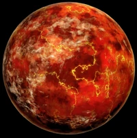 Mustafar's hellish appareance after the battle.