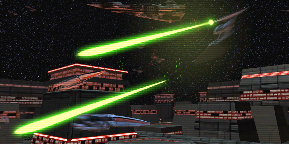 Sith fighters attack Citadel Station.