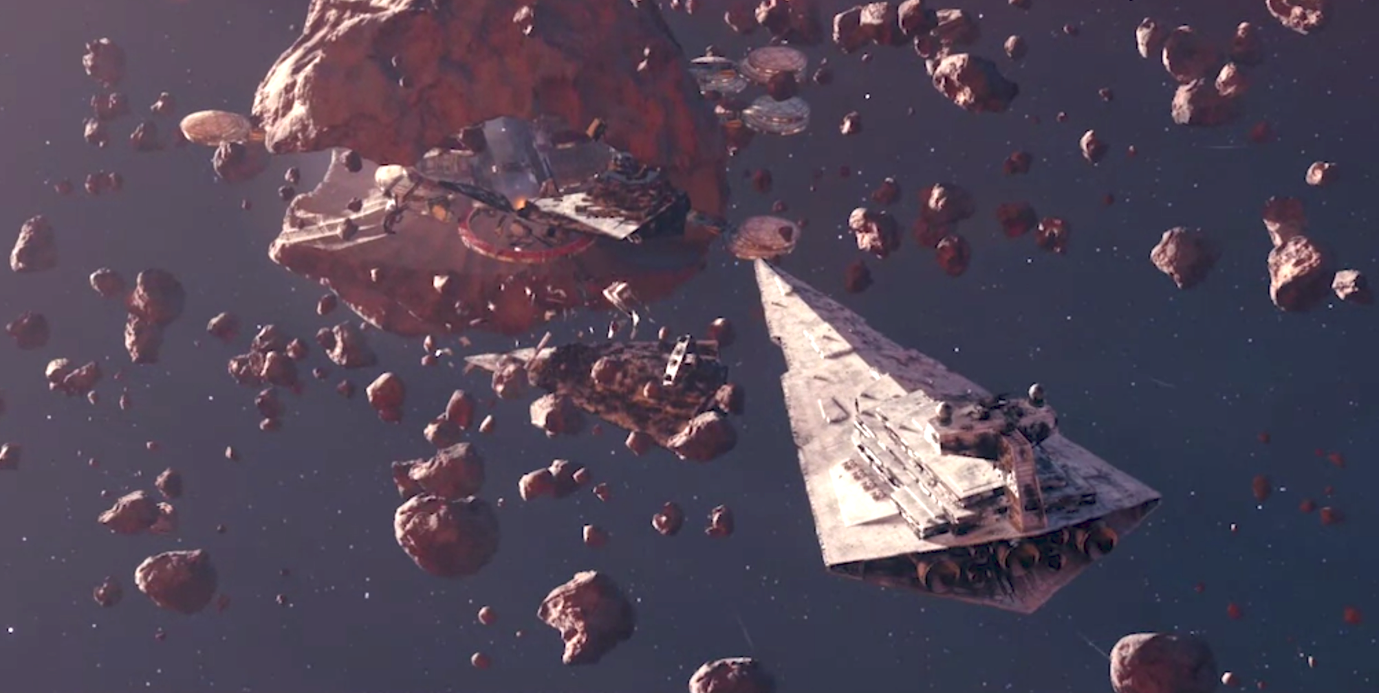 Star Destroyers salvaged for their parts at the Nadiri Dockyards