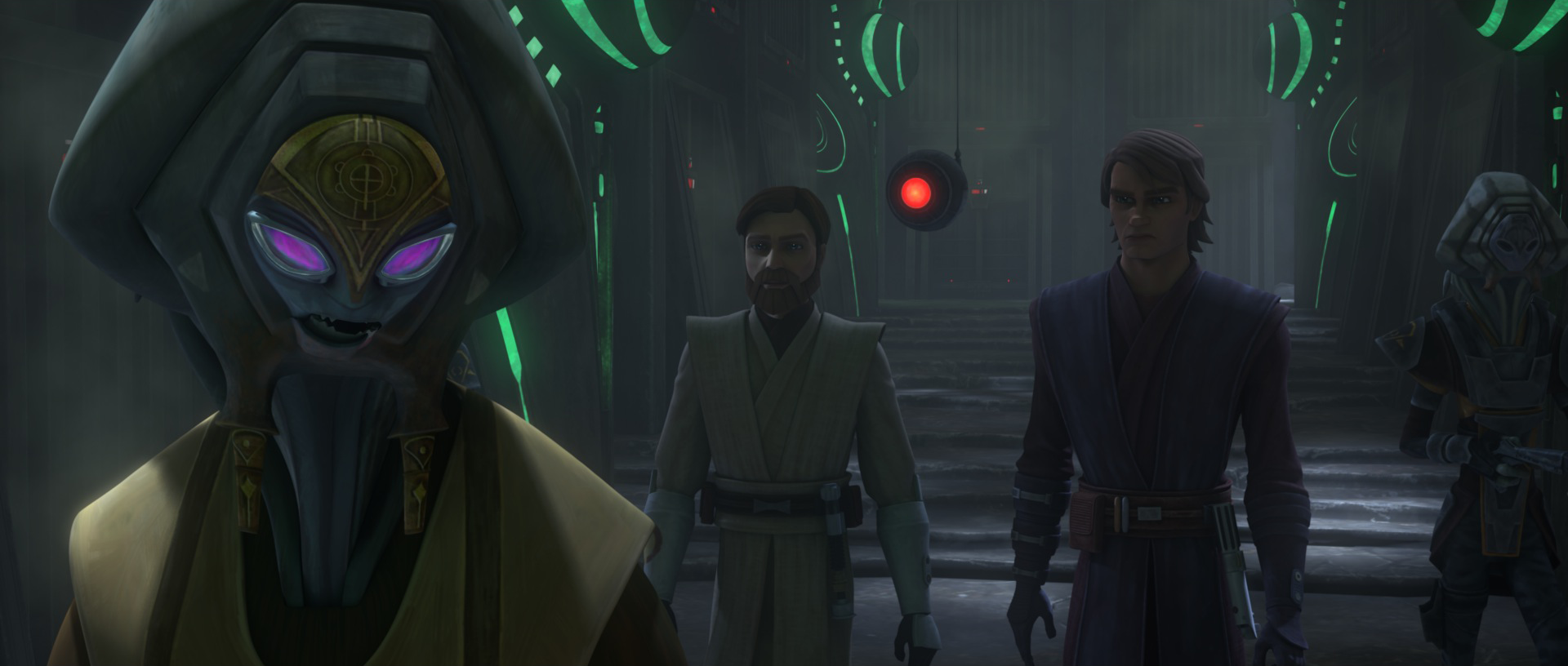 Kenobi and Skywalker's meeting with the leader of the Pyke Syndicate