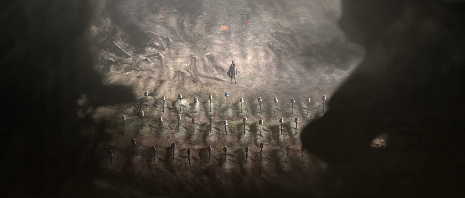 The graves of the 332nd Division in Star Wars: The Clone Wars