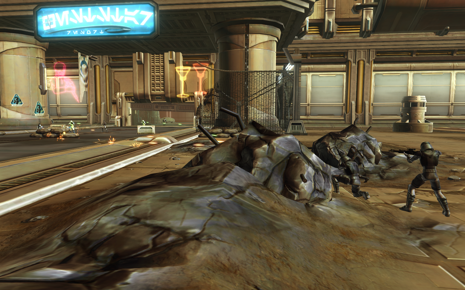 Republic forces defend the Gilded Descent Casino.