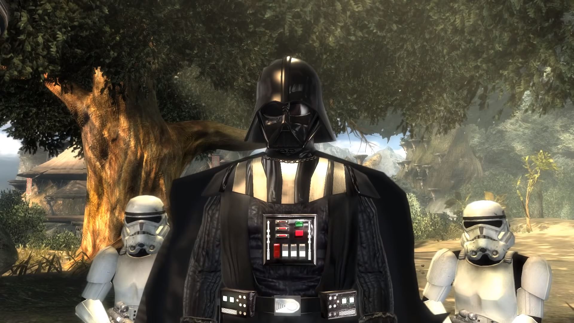 Kashyyyk Troopers alongside Vader as shown in the PS3, X360, and PC version of the game.