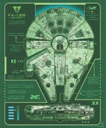 Millennium Falcon blueprints, Barnes & Noble Exclusive Edition insert