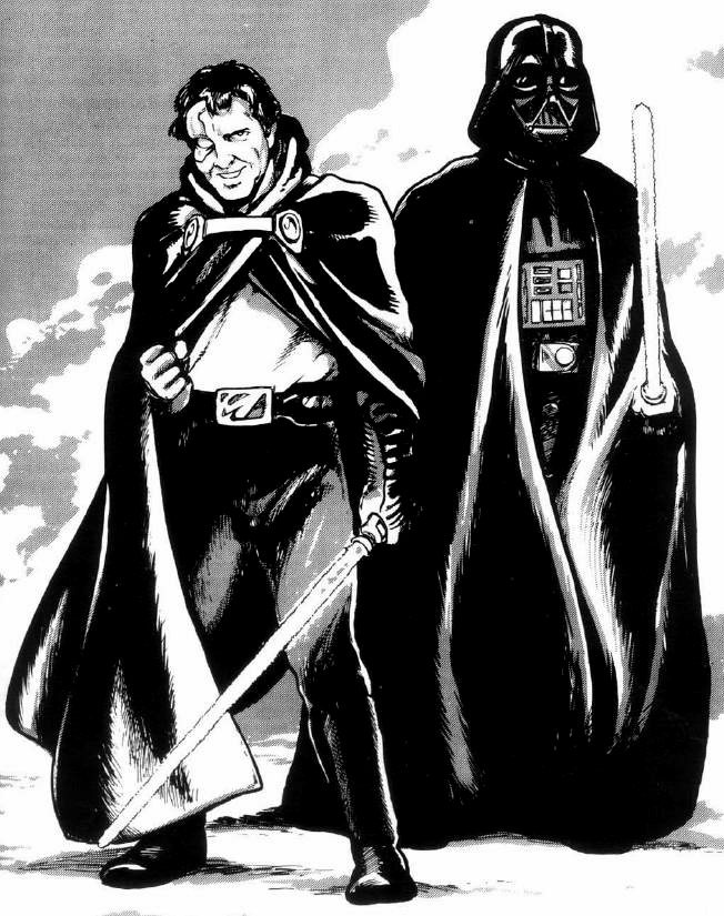 Antinnis Tremayne with his master, Lord Darth Vader.