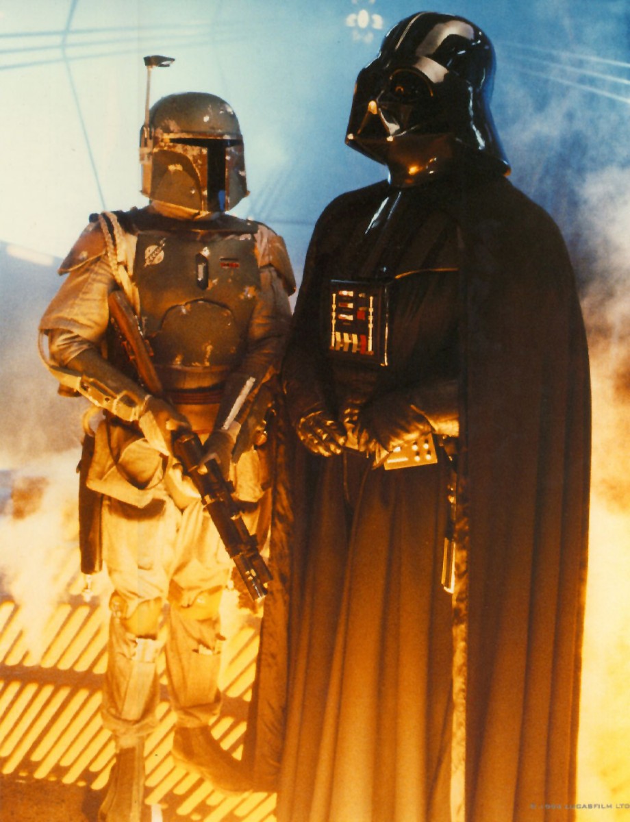 Darth Vader with Boba Fett in Bespin's Cloud City