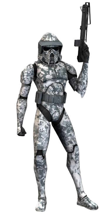 An ARF trooper in camouflage armor