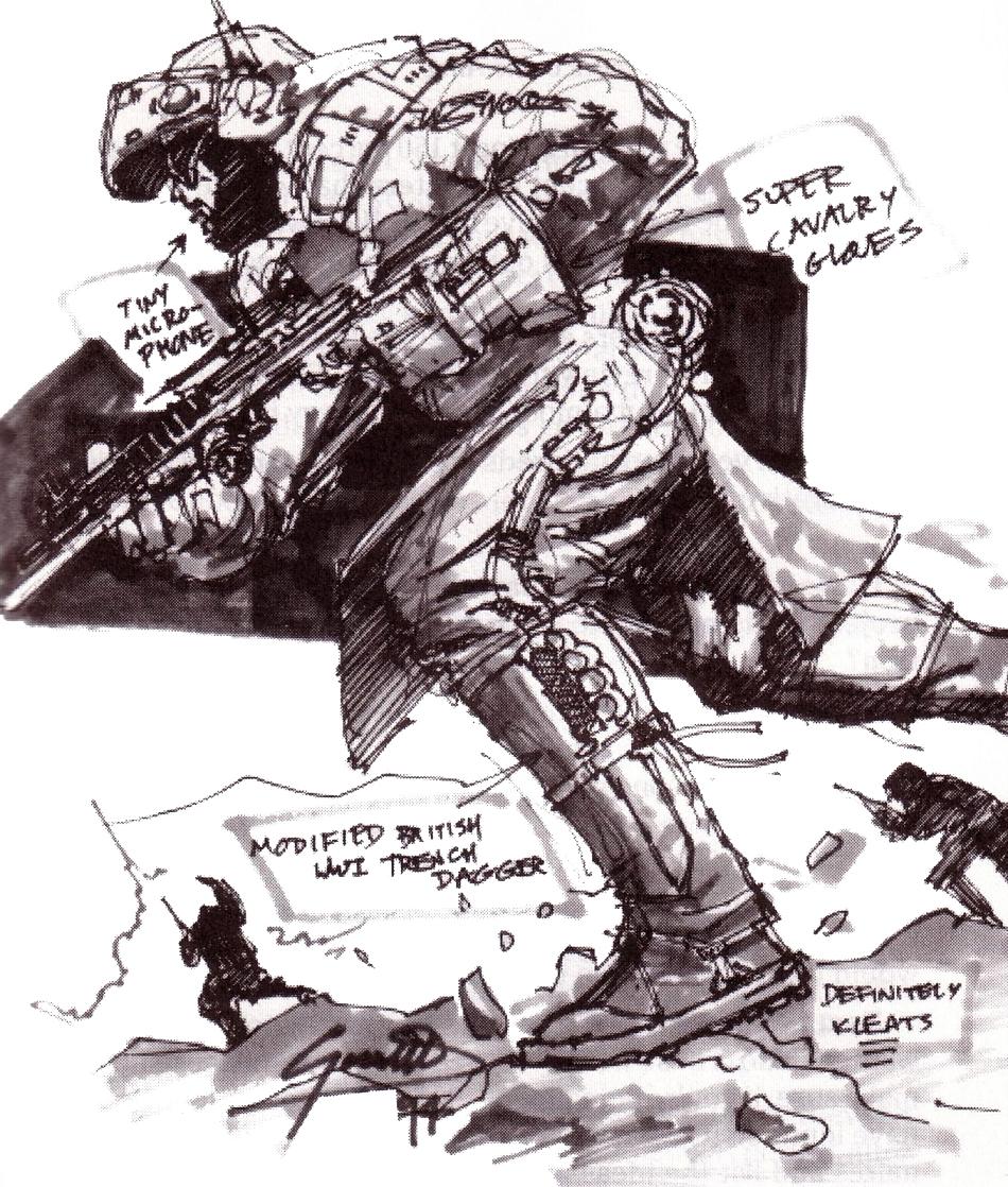 Concept art, drawn by Christian Gossett, of a Republic soldier