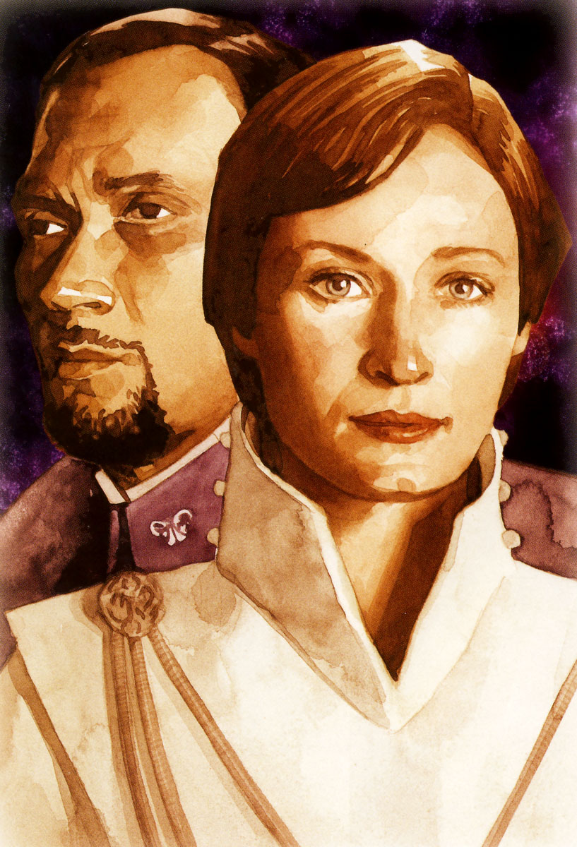 Mon Mothma and Bail Organa, in an image from The New Essential Chronology