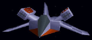 The sleek Missile Boat from the original DOS version of TIE Fighter