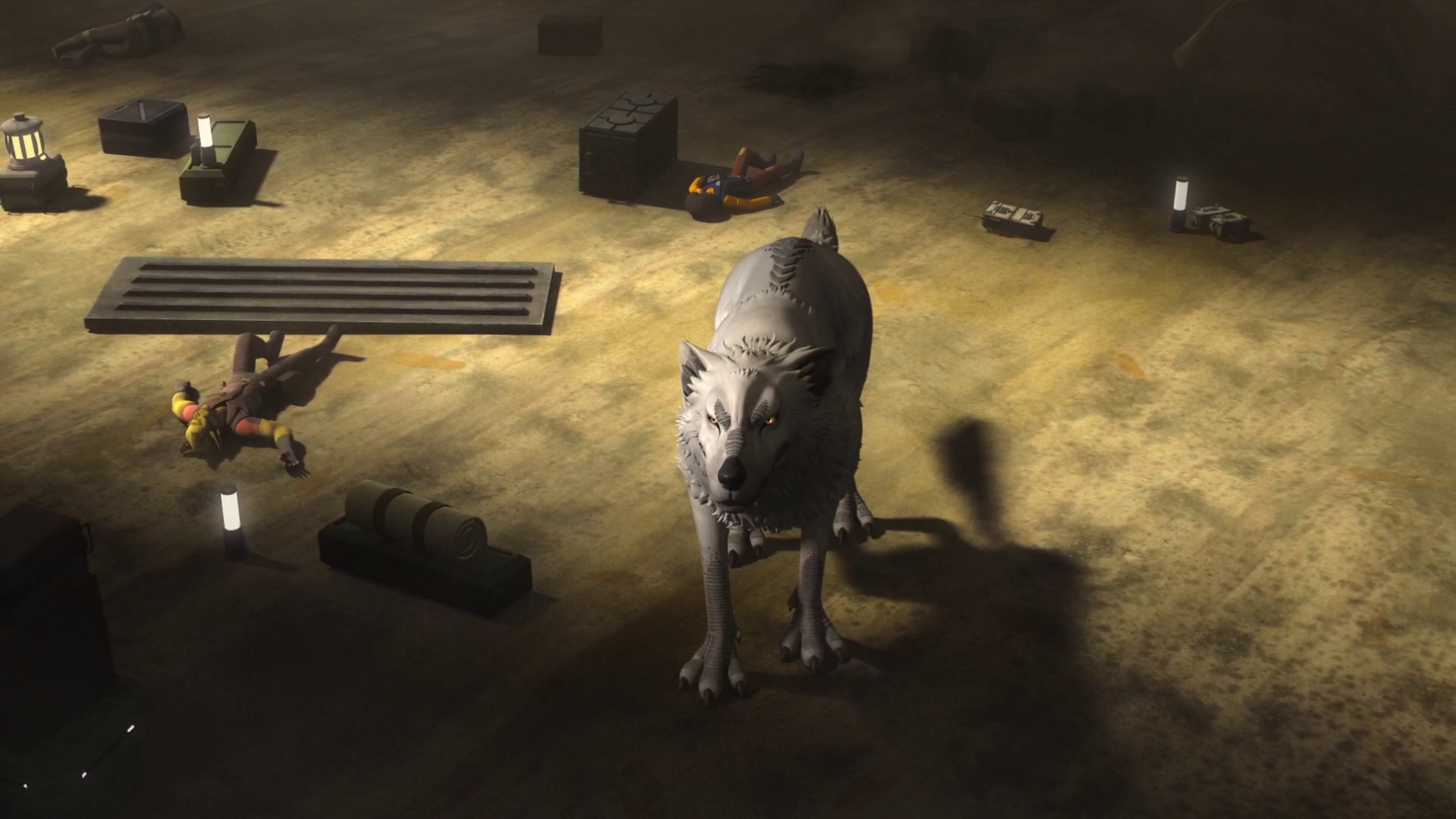 The wolf protected Mart Mattin and Vizago from Rukh.