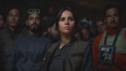 Rook was present alongside Jyn Erso at the Alliance High Command meeting on Yavin 4.