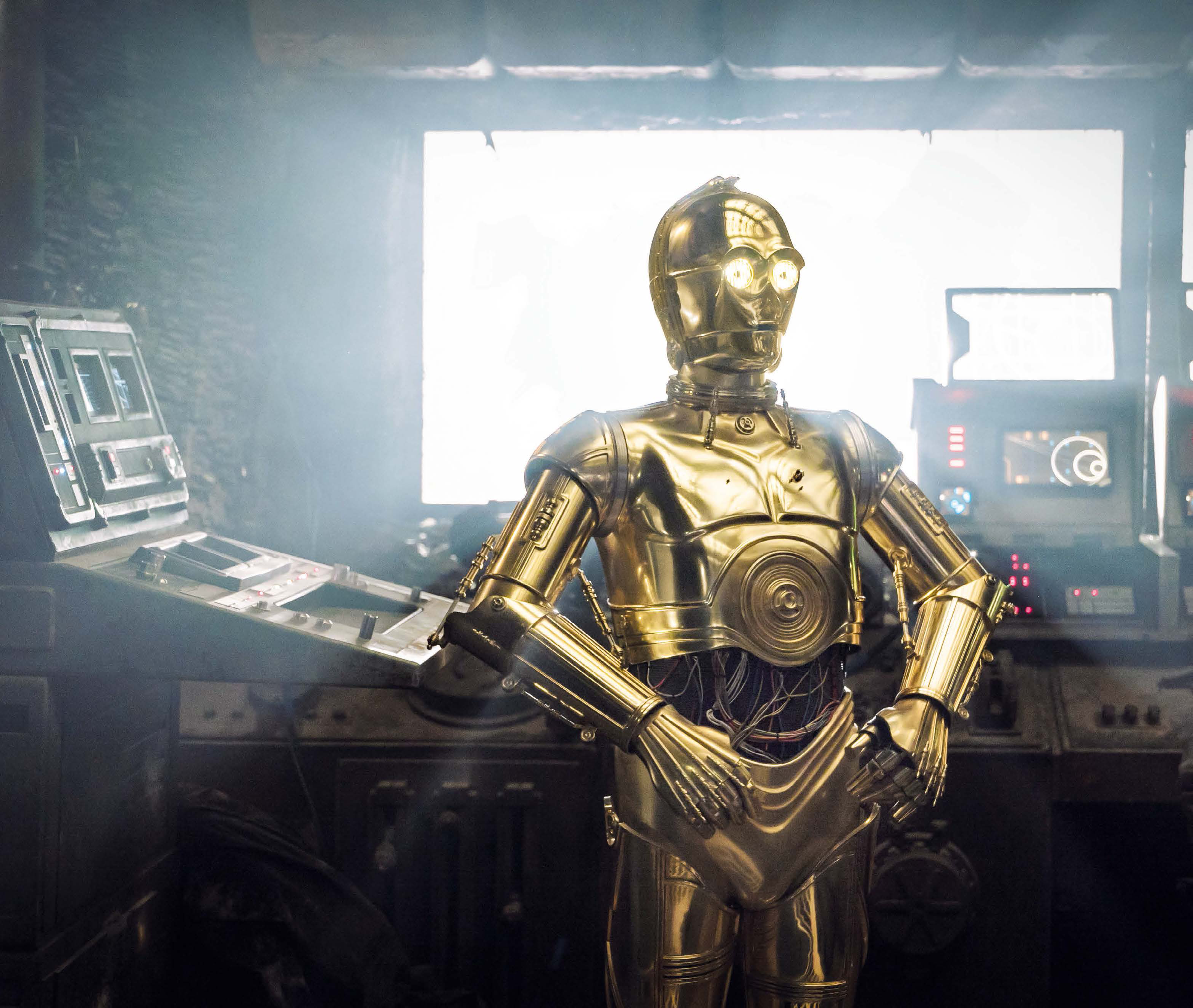 C-3PO on the salt planet of Crait