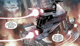 カワ・シティの戦いでフェラル中隊の爆撃機を支援するグリーン中隊のAウイング