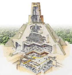 Cutaway of the Great Temple from Inside the Worlds of Star Wars