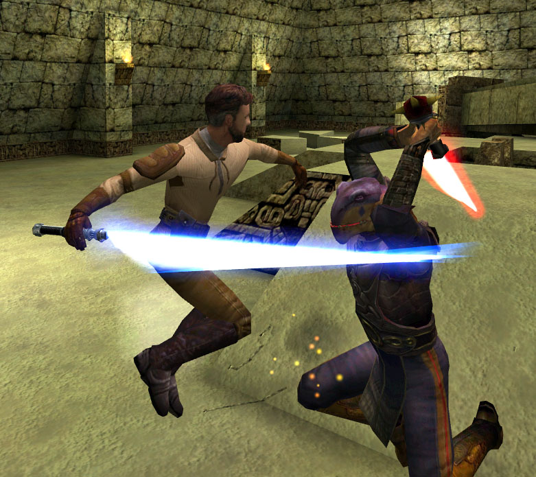 Desann using the strong style against Kyle Katarn.