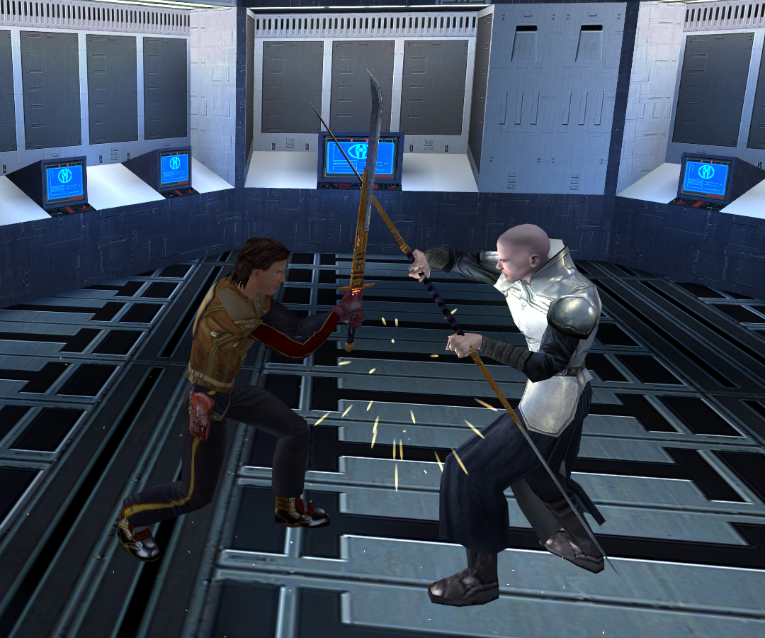 Revan battles the Sith Governor.