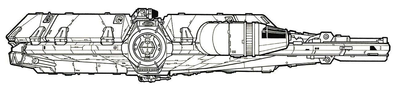 A YT-1300 with additional cargo pods.