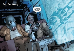 Evazan and Baba watch the viewscreen