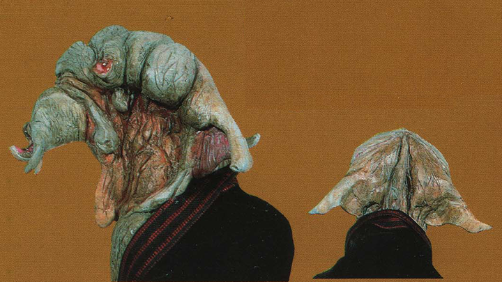 This maquette was created for use as an alien extra for Return of the Jedi, but the design was ultimately rejected.