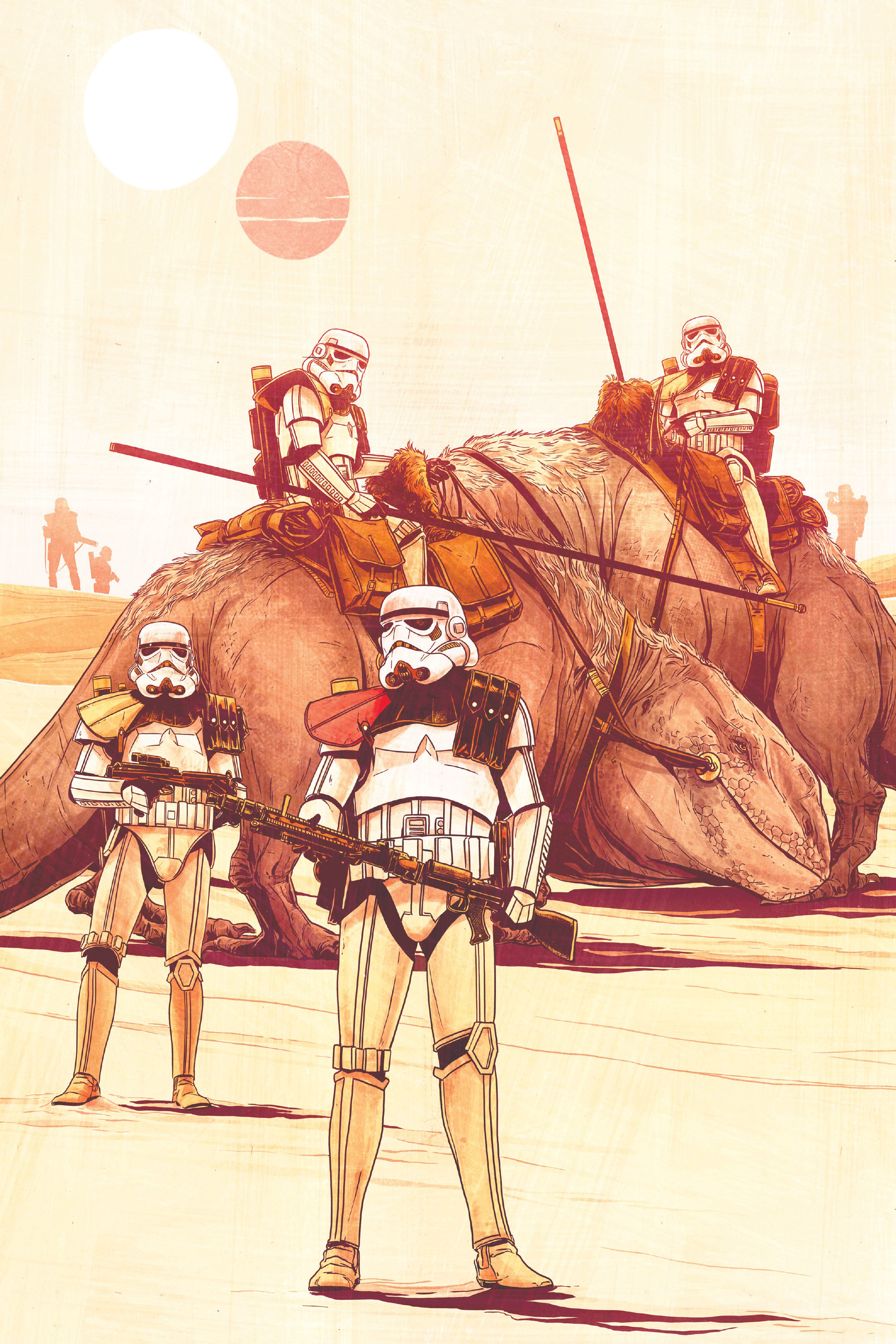 Sandtroopers served on the desert world of Tatooine.