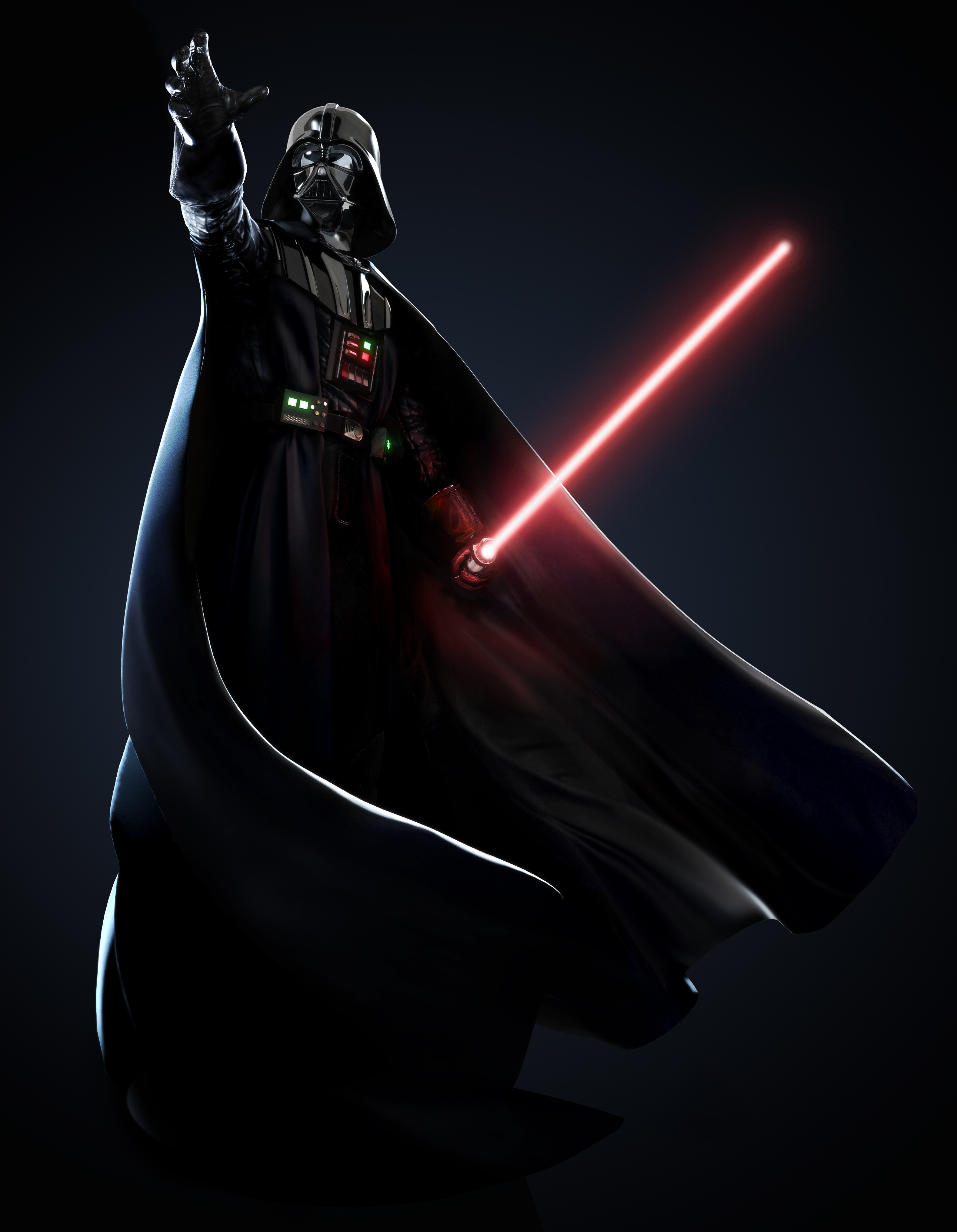 Darth Vader in a fighting stance