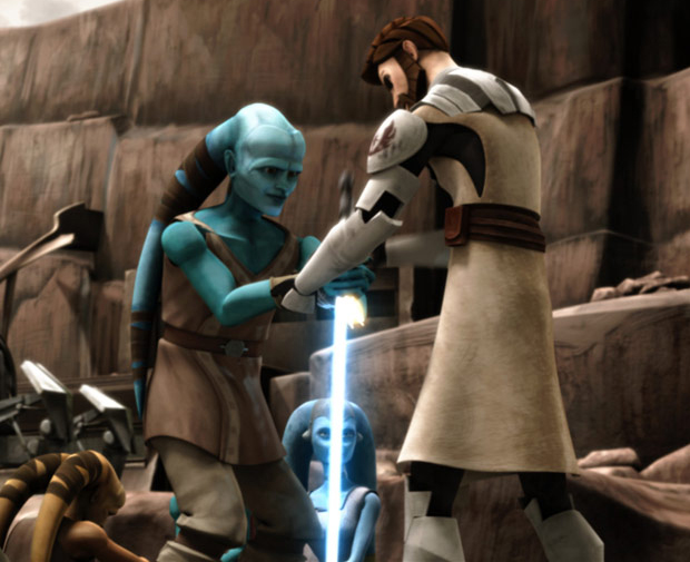 Nilim Bril is freed by Obi-Wan Kenobi.