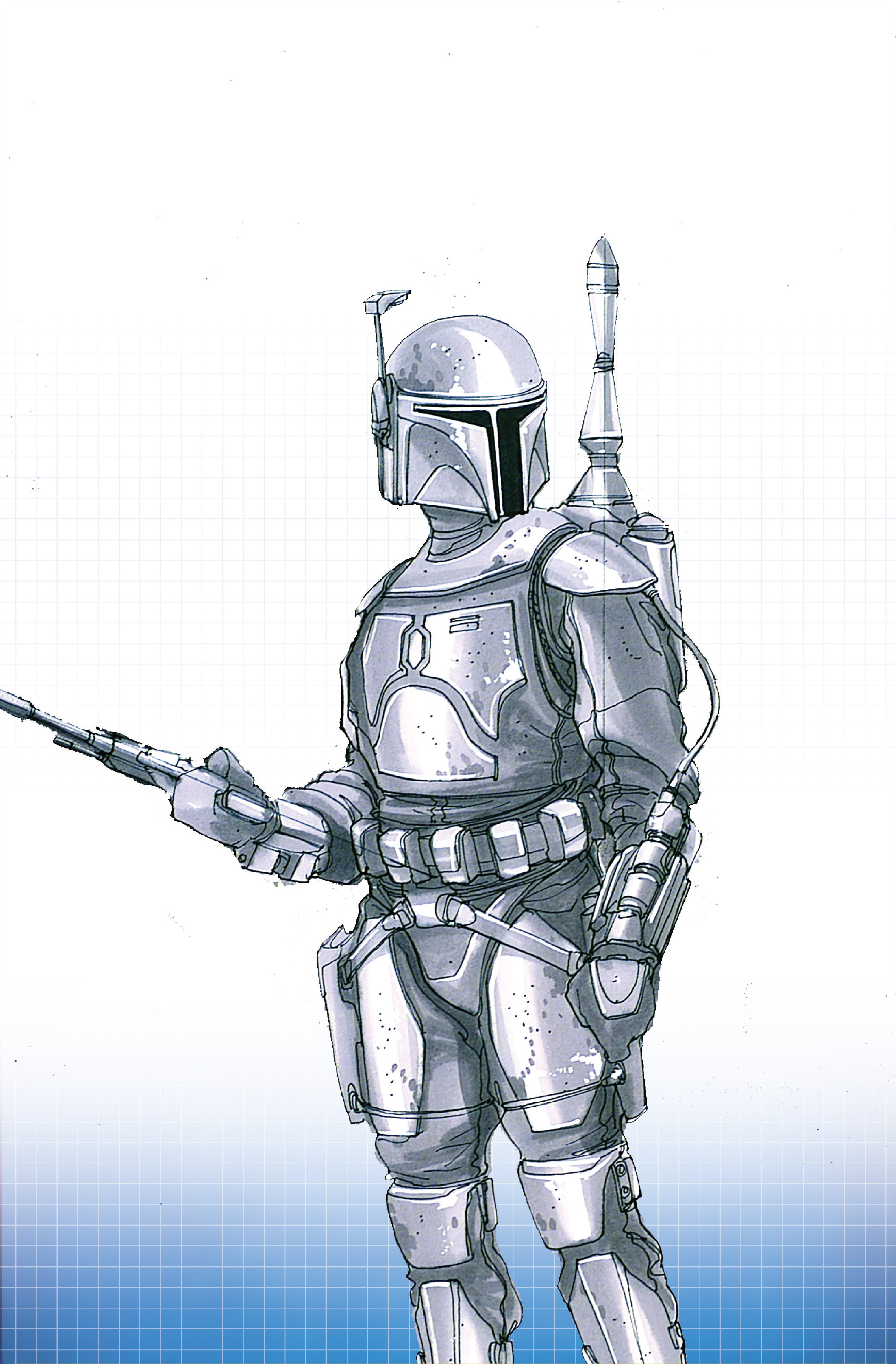 Jango Fett concept art by Doug Chiang