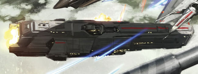 A Bothan Assault Cruiser during the Battle of Kashyyyk.