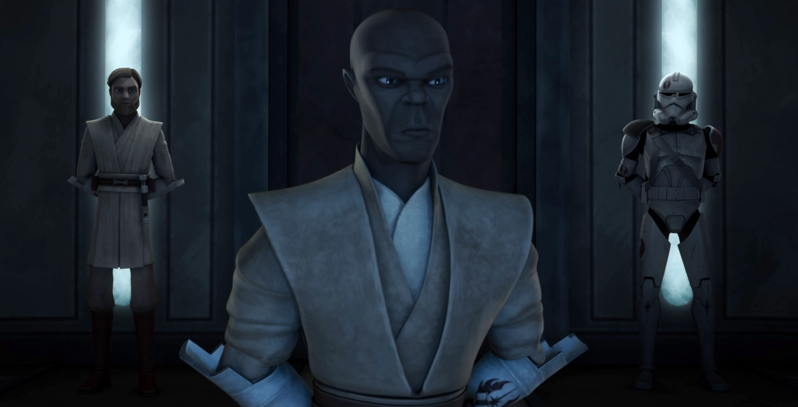 Like other clone troopers, Neyo served under the Jedi Order during the Clone Wars.