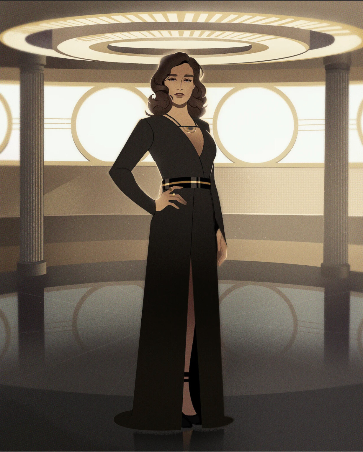 Qi'ra aboard the First Light