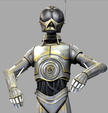 RA-7 protocol droids made during the early Clone Wars had bodies of 3PO plating.