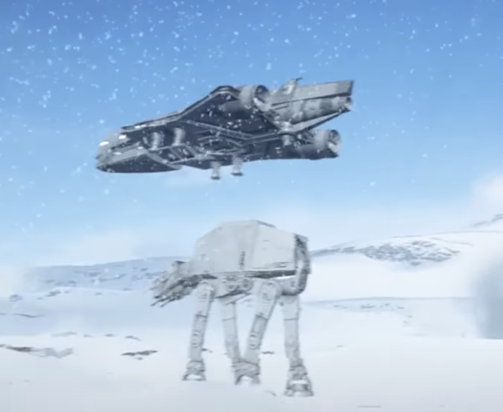 One of several Gozanti-class Assault Carriers deployed on Hoth.