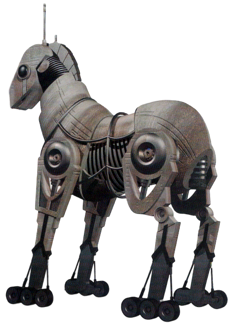 Rear view of a MULE droid