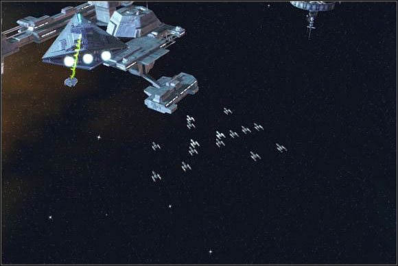 Y-wings attacking the Star Destroyer