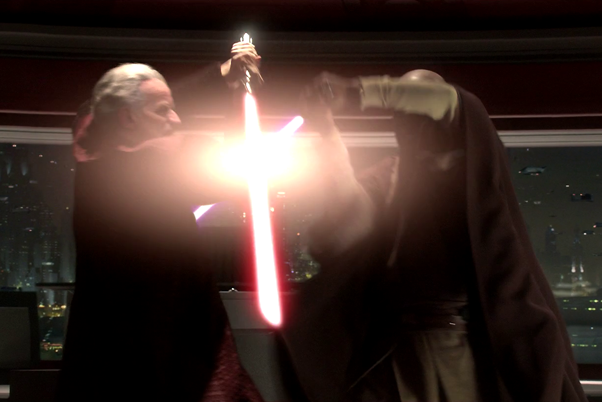 Windu confronted Sidious in the hope of preventing the Jedi Order's destruction.