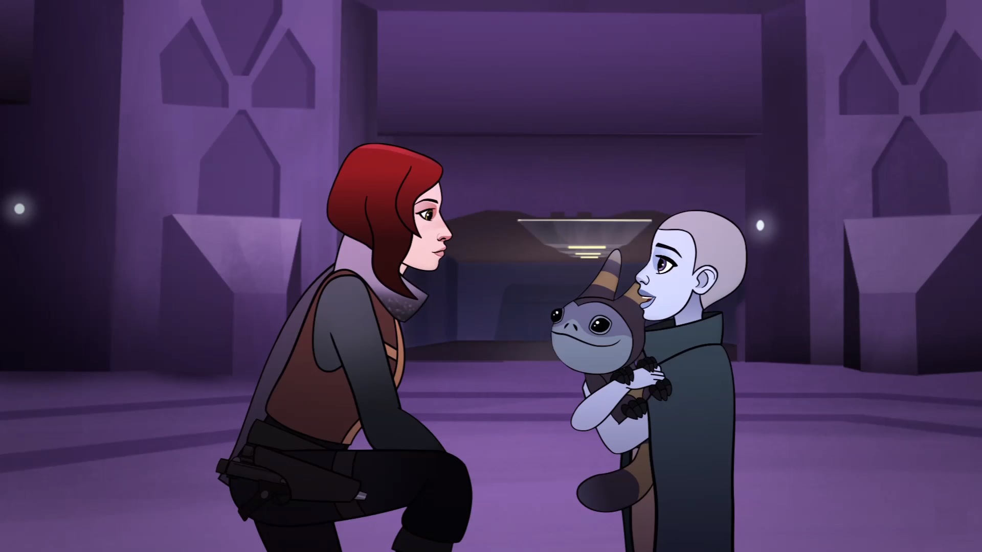 The girl thanks Jyn for rescuing Tookie.