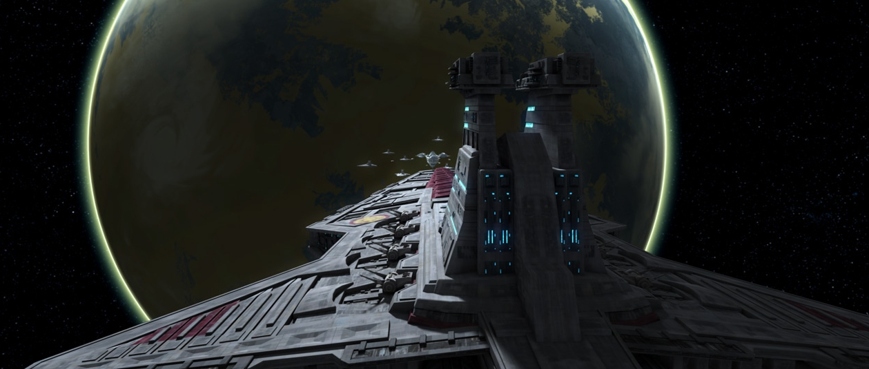 Separatist forces prepared to ram a captured Star Destroyer into station Valor.