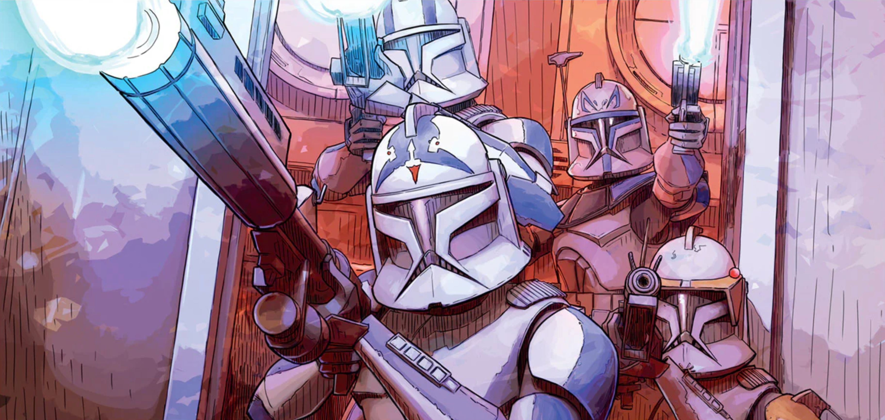 Echo and his brothers defended their home during the Battle of Kamino.